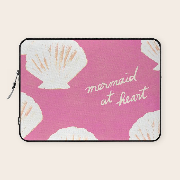 Mermaid At Heart - Pink Shells Laptop Sleeve Gallery Image 1