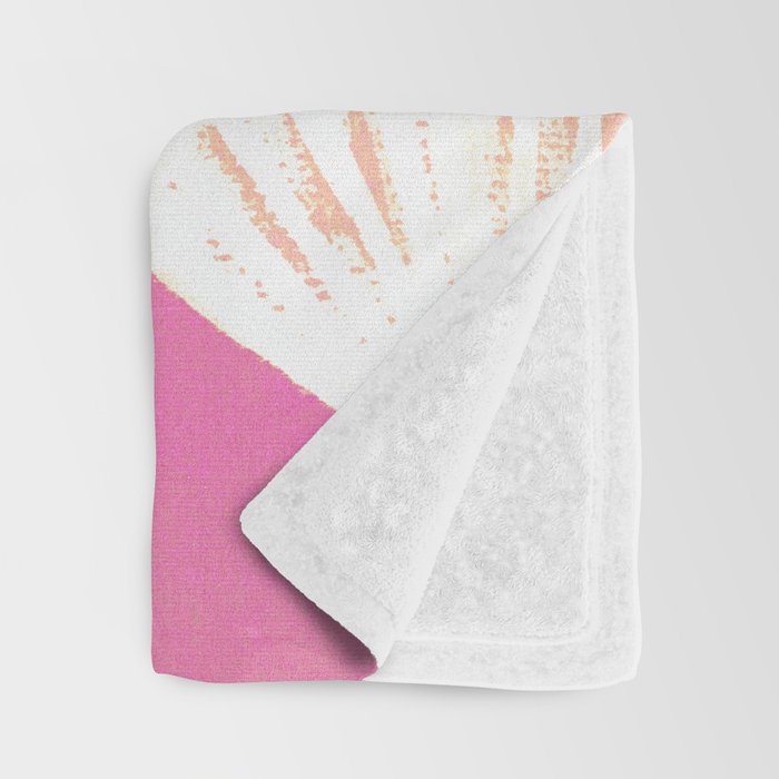 Mermaid At Heart - Pink Shells Throw Blanket Gallery Image 3
