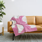 Mermaid At Heart - Pink Shells Throw Blanket Gallery Image 1