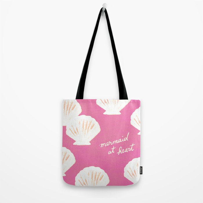 Mermaid At Heart - Pink Shells Tote Bag Gallery Image 2
