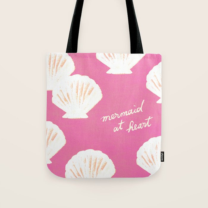 Mermaid At Heart - Pink Shells Tote Bag Gallery Image 1