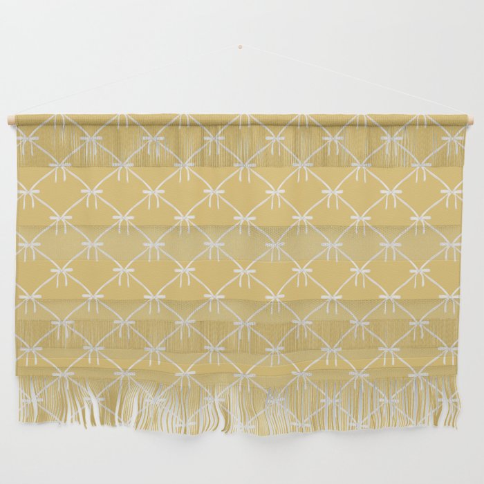 Bows & Ribbons Pattern XXI Butter Yellow Wall Hanging Gallery Image 1