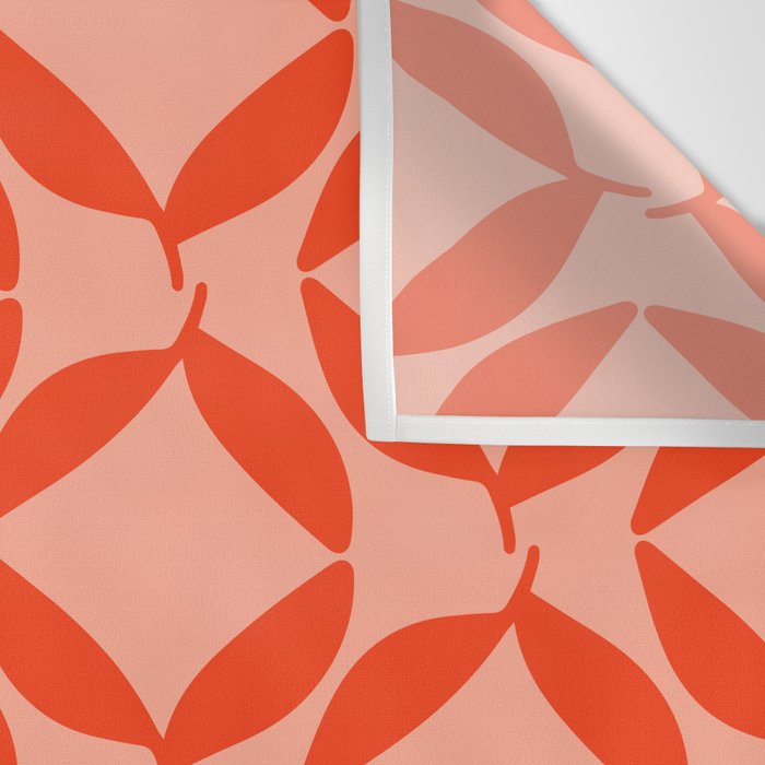 Geometric Leaves  Pink and Red Wall Tapestry Gallery Image 3