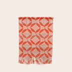 Geometric Leaves  Pink and Red Wall Hanging Gallery Image 1