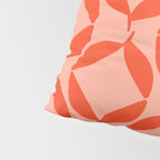 Geometric Leaves  Pink and Red Pillow Sham Gallery Image 4