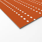 Zoe Painted Dot Stripes Minimalist Pattern in Burnt Orange and White Welcome Mat Gallery Image 2