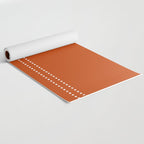 Zoe Painted Dot Stripes Minimalist Pattern in Burnt Orange and White Yoga Mat Gallery Image 2