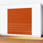 Zoe Painted Dot Stripes Minimalist Pattern in Burnt Orange and White Wall Mural Gallery Image 2