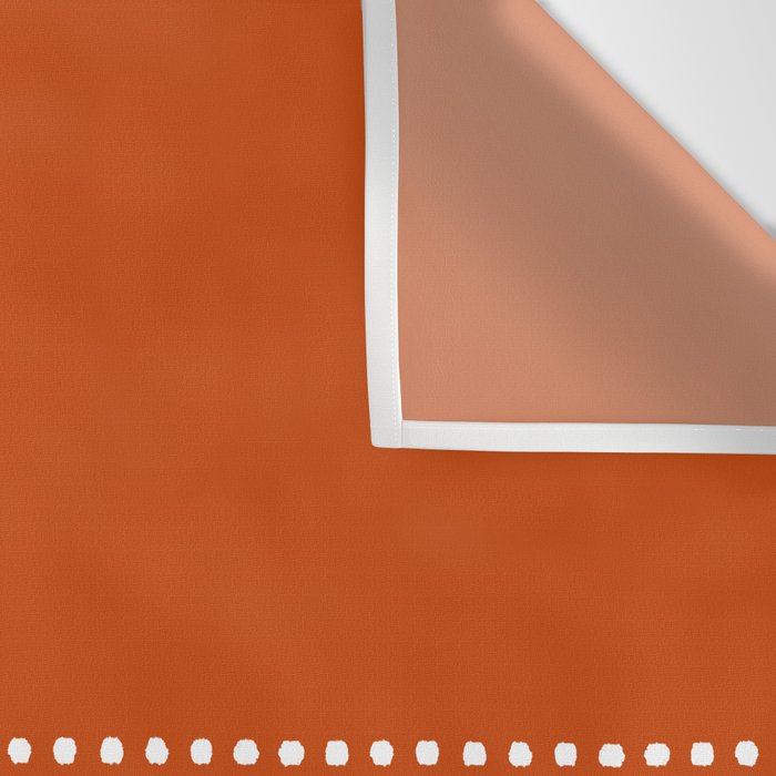 Zoe Painted Dot Stripes Minimalist Pattern in Burnt Orange and White Wall Tapestry Gallery Image 3