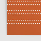 Zoe Painted Dot Stripes Minimalist Pattern in Burnt Orange and White Poster Gallery Image 3