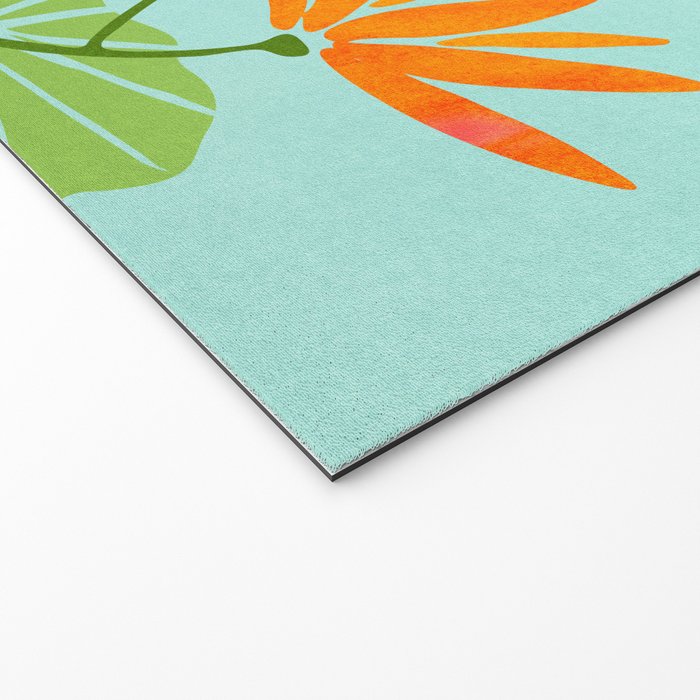 Shangri La Sunrise Tropical Poolside Scene Welcome Mat Gallery Image 2