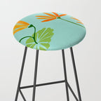 Shangri La Sunrise Tropical Poolside Scene Stool Gallery Image 2