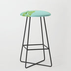 Shangri La Sunrise Tropical Poolside Scene Stool Gallery Image 1