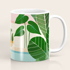 Shangri La Sunrise Tropical Poolside Scene Coffee Mug Gallery Image 1