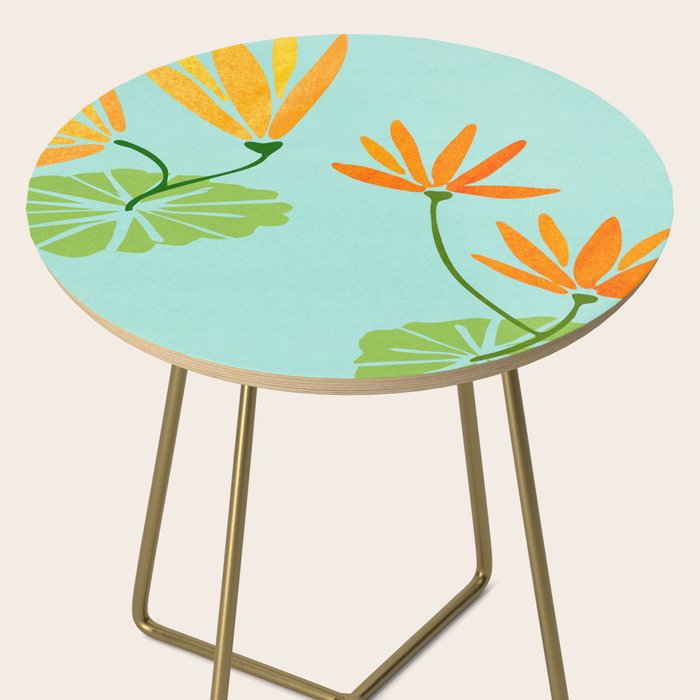 Shangri La Sunrise Tropical Poolside Scene Side Table Gallery Image 2