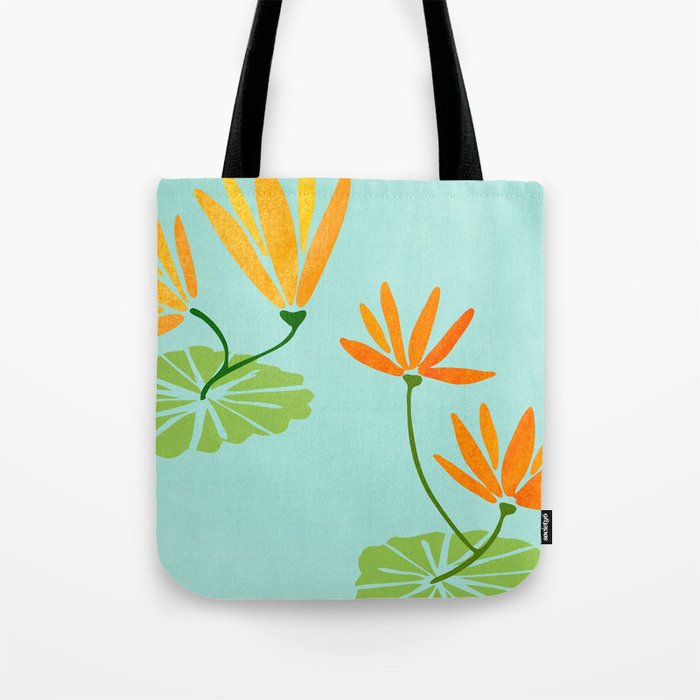 Shangri La Sunrise Tropical Poolside Scene Tote Bag Gallery Image 1