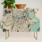 Boston City Map of the United States - Vintage Credenza Gallery Image 1
