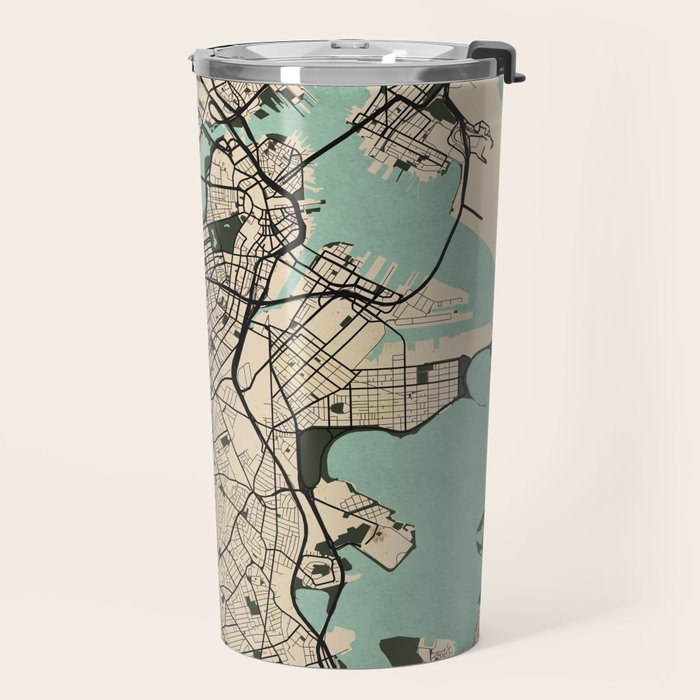 Boston City Map of the United States - Vintage Travel Mug Gallery Image 2