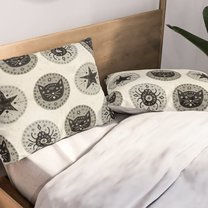 Star Cat | Halloween Neutral Pillow Sham Gallery Image 2