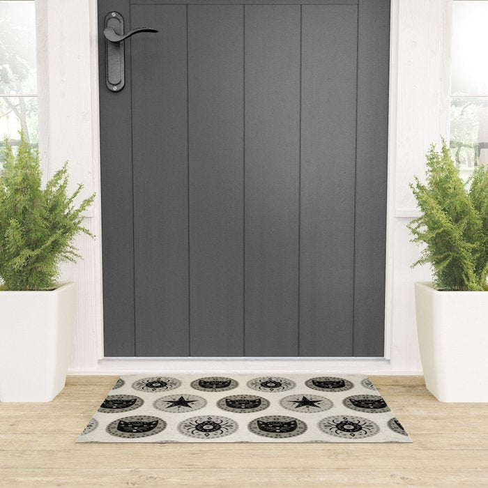 Star Cat | Halloween Neutral Welcome Mat Gallery Image 3