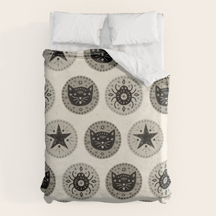 Star Cat | Halloween Neutral Duvet Cover Gallery Image 6