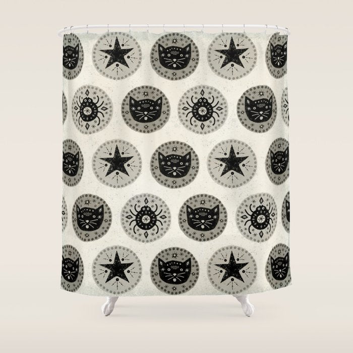 Star Cat | Halloween Neutral Shower Curtain Gallery Image 1