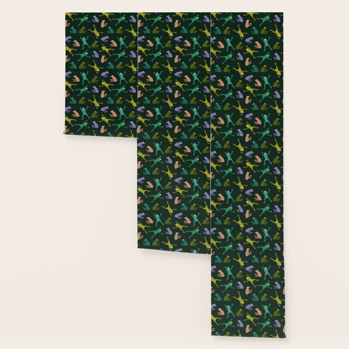 Frog party, fun frogs pattern dark Wallpaper Gallery Image 3