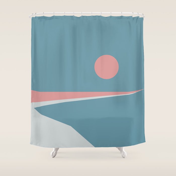 Sunset at Newton Shower Curtain Gallery Image 1