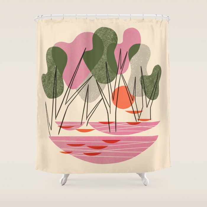 Abstract Forest Shower Curtain Gallery Image 1