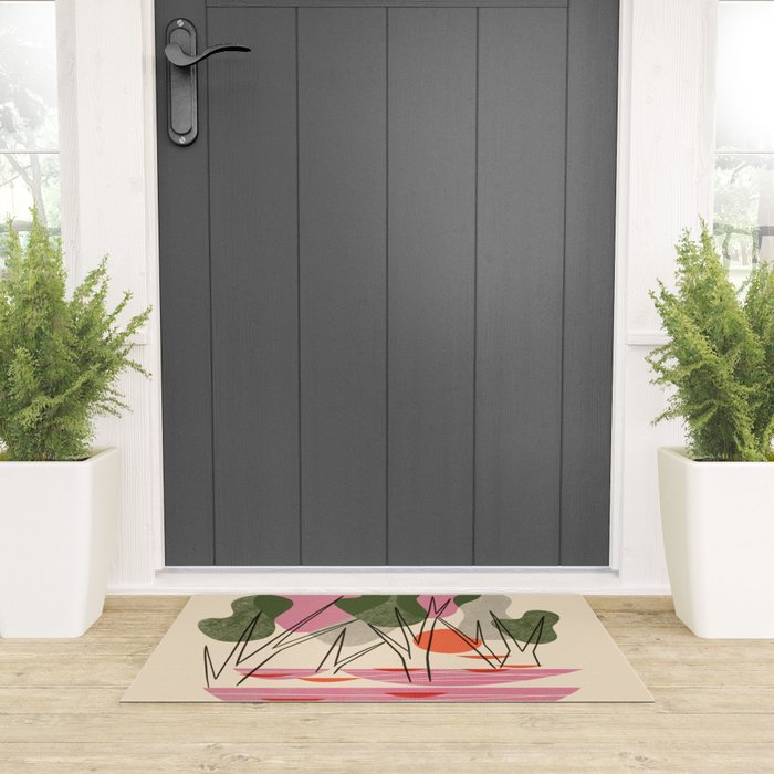 Abstract Forest Welcome Mat Gallery Image 3
