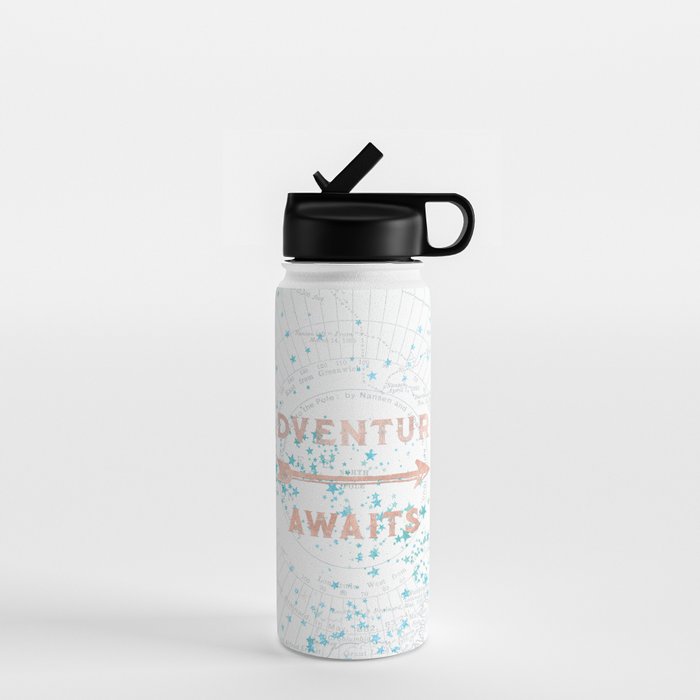 Adventure Awaits Rose Gold Water Bottle Gallery Image 1
