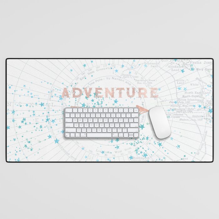 Adventure Awaits Rose Gold Desk Mat Gallery Image 1
