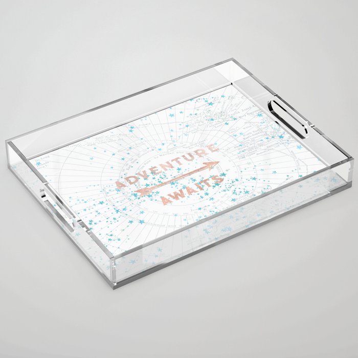 Adventure Awaits Rose Gold Acrylic Tray Gallery Image 1