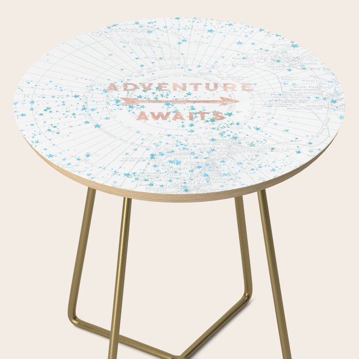 Adventure Awaits Rose Gold Side Table Gallery Image 2