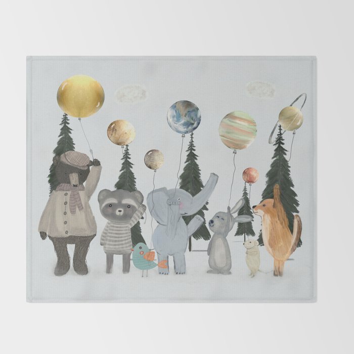 the solar parade Throw Blanket Gallery Image 2