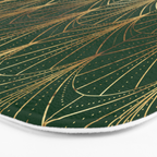 Art Deco Waterfalls // Emerald Green Bath Mat Gallery Image 3