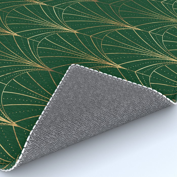 Art Deco Waterfalls // Emerald Green Rug Gallery Image 4
