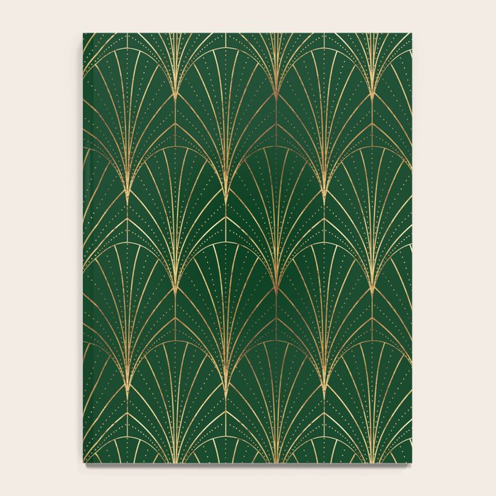 Art Deco Waterfalls // Emerald Green Notebook Gallery Image 4