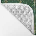 Art Deco Waterfalls // Emerald Green Bath Mat Gallery Image 2