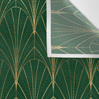 Art Deco Waterfalls // Emerald Green Wall Tapestry Gallery Image 3