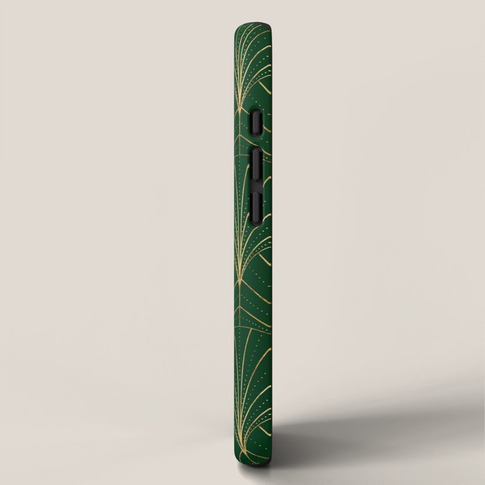 Art Deco Waterfalls // Emerald Green iPhone Case Gallery Image 2
