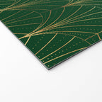 Art Deco Waterfalls // Emerald Green Welcome Mat Gallery Image 2