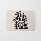 This Must Be The Place - Black & Beige Bath Mat Gallery Image 1