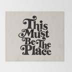 This Must Be The Place - Black & Beige Throw Blanket Gallery Image 2