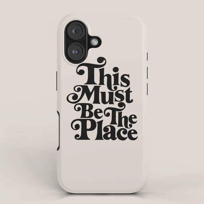 This Must Be The Place - Black & Beige iPhone Case Gallery Image 1