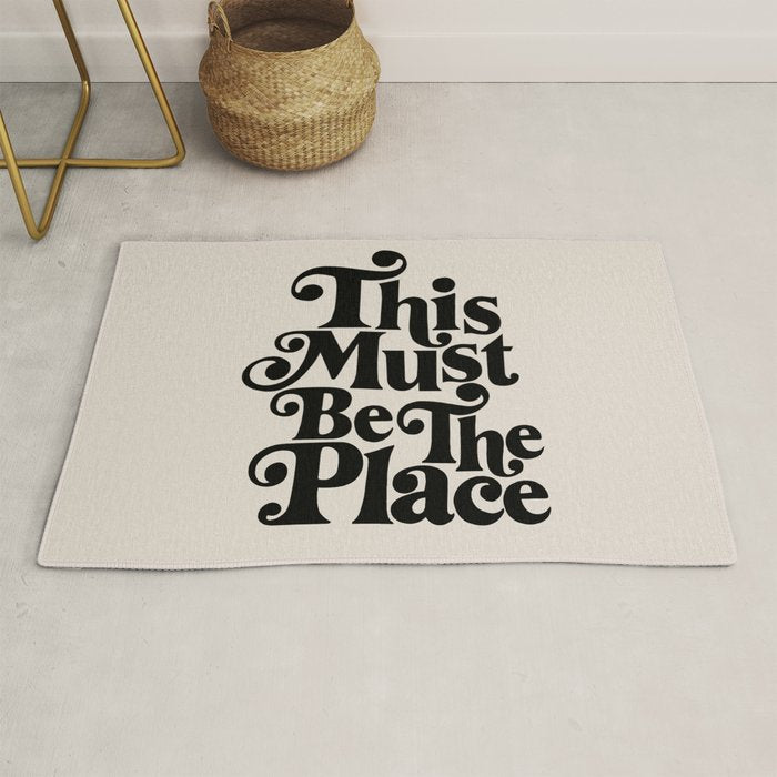 This Must Be The Place - Black & Beige Rug Gallery Image 1