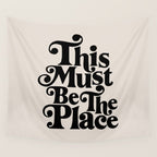 This Must Be The Place - Black & Beige Wall Tapestry Gallery Image 4
