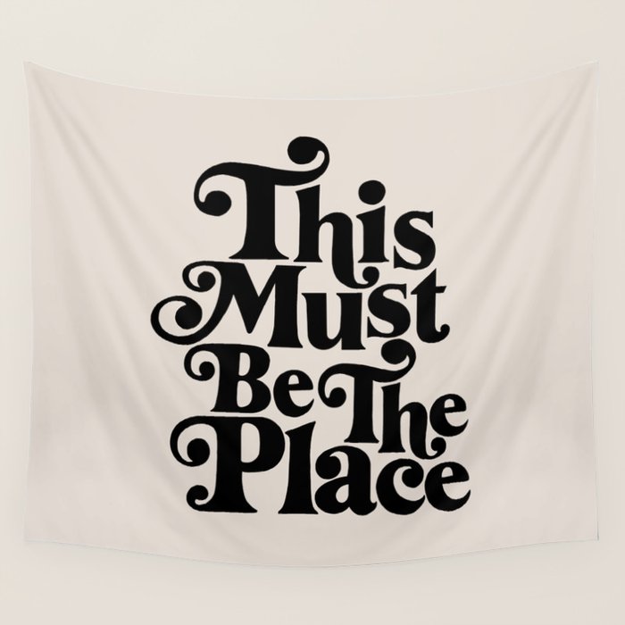 This Must Be The Place - Black & Beige Wall Tapestry Gallery Image 4
