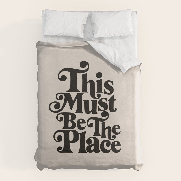 This Must Be The Place - Black & Beige Duvet Cover Gallery Image 6