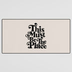 This Must Be The Place - Black & Beige Desk Mat Gallery Image 3